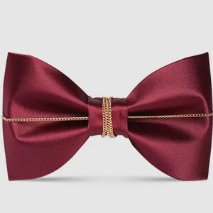 Handmade woven twist patent leather Bow Tie shiny event texture pre tied…